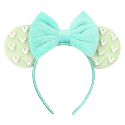 New Trendy Mouse Ears Headband Mickey 3.3"Velvet For Girls Soft Bow Hairband Halloween Festival Party Trip DIY Hair Accessories