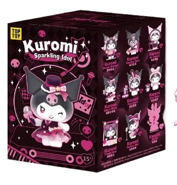 Sanrio Characters Kuromi Blind Box Sparkling Idol Series Trendy Doll Garage Kit Desktop Ornament Children Birthday Toy Gift