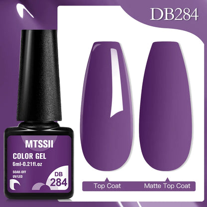 Mtssii 6ML Chocolate Color Gel Nail Polish Brown Semi Permanent UV Gel Autumn Winter Popular Soak Off Nail Art Gel Varnishes