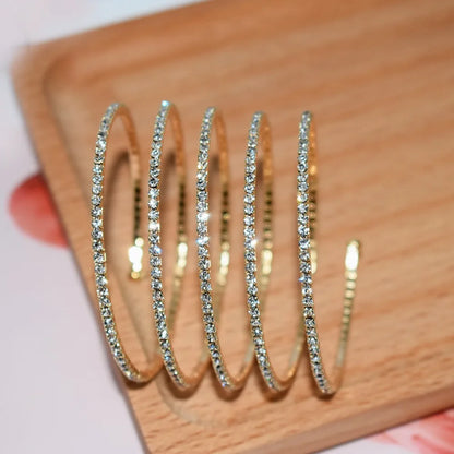 Rave Rhinestone Multilayer Arm Chain Arm Adornment Jewelry Spiral Bracelet Bright Coiled Snake Bracelets Women