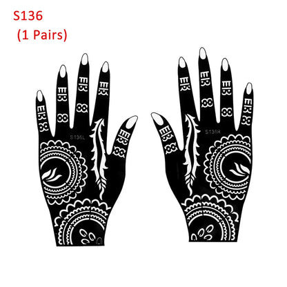 2025 New Professional Henna Stencil Temporary Hand Tattoo Body Art Sticker Template Wedding Tool Flower Tattoo Stencil