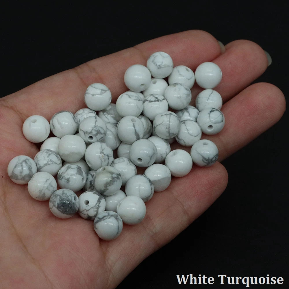 4 6 8 10mm Natural Black Tourmaline Beads Round Smooth Loose Stone Bead For Jewelry Making Diy Bracelet Necklace Accessories