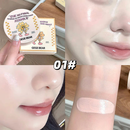 2-in-1 Double Layer Cushion Foundation Pressed Powder Natural Lasting Brightening Gege Bear Concealer Loose Powder Cushion Cream