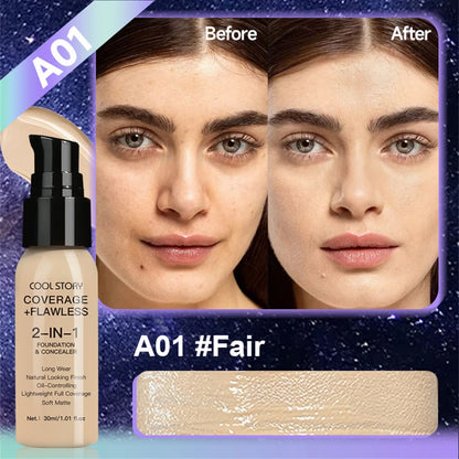 10 Color Lasting Face Foundation Cream Oil-Control Matte BB Cream Liquid Full Coverage Waterproof Hydrating Brighten Concealer