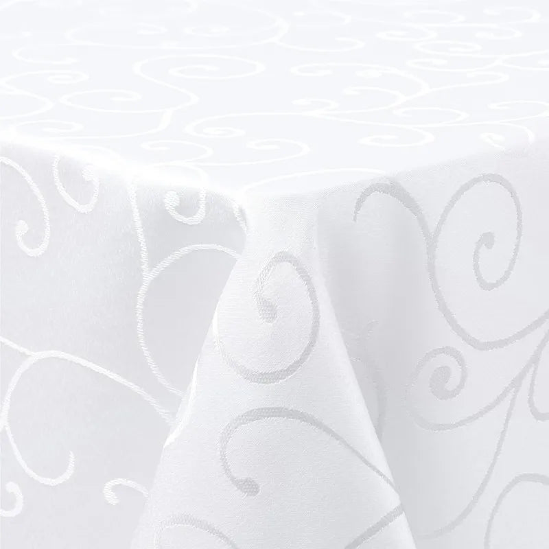 Homaxy Washable Rectangular Tablecloths Kitchen Resturant Easy Care Table Cloths Scratch-Resistant Polyester Damask Table Cloths