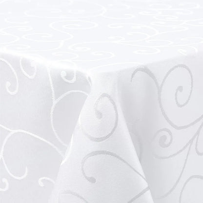 Homaxy Washable Rectangular Tablecloths Kitchen Resturant Easy Care Table Cloths Scratch-Resistant Polyester Damask Table Cloths