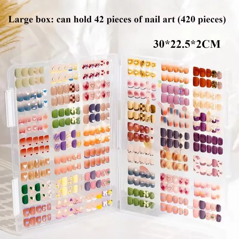 Nail Wear Storage Box Dustproof Transparent Storage Book Nail Plate Style Works Display Color Card Book Nails Supplies tool new