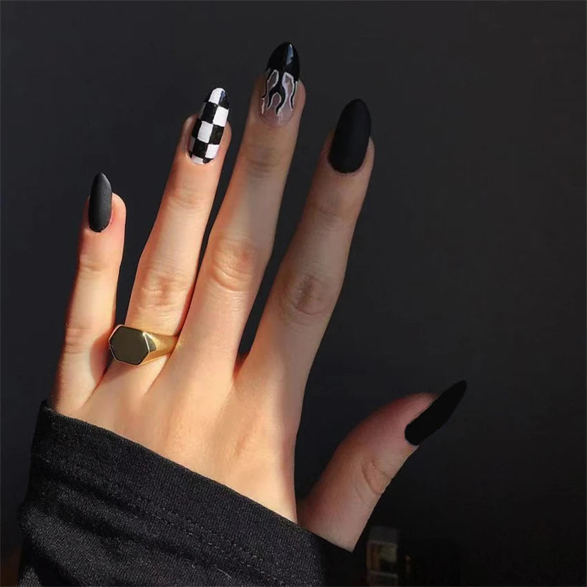 24Pcs/Set Pink Bow French Fake Nails Art Cute with Diamonds Girls Reusable Ballet Press on Nail Tips Oval Acrylic Stick on Nails