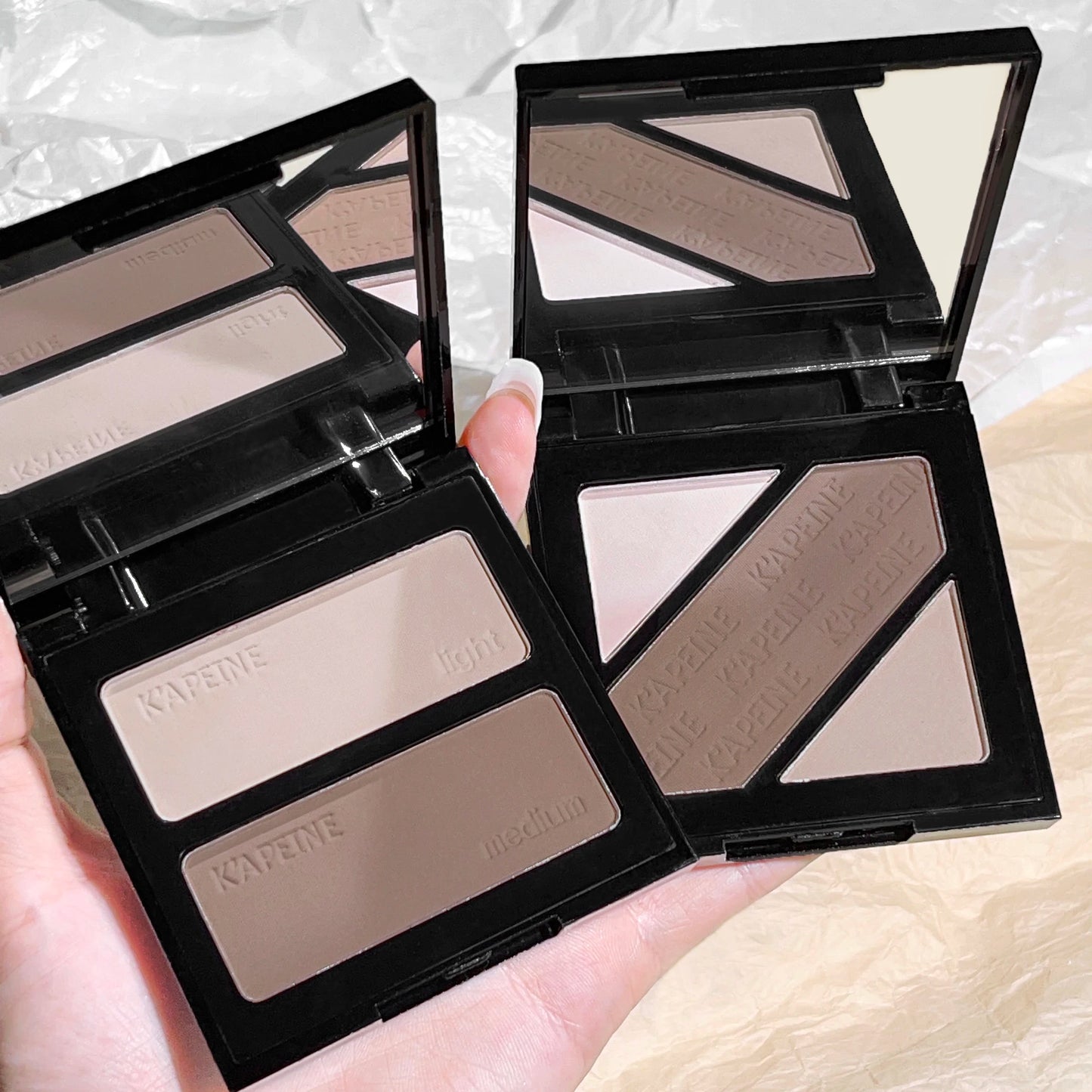 Two-tone three-color contouring palette, shadow nose shadow touching, brightening, contouring, highlighter contouring palette