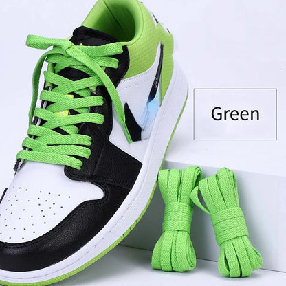 1 pair flat shoes Solid color shoelaces Canvas shoes sports and leisure shoelaces length 100/120/140/160/180cm Shoe accessories