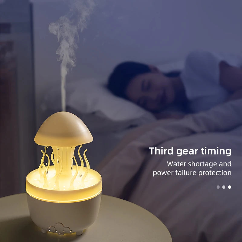 Rotating Raindrop Essential Oil Diffuser, 7-Color Changing Night Light Home Ultrasonic Cool Mist Humidifier with Remote Control