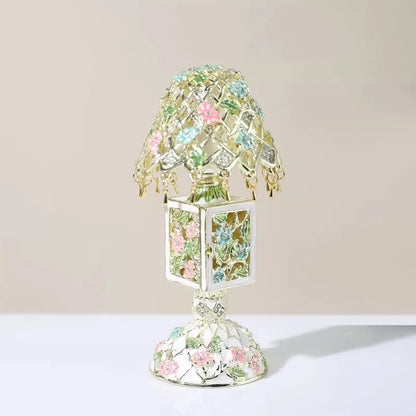 Alloy Enamel Color Jewelry Box Retro Ring Earring Storage Case Woman Trinket Display Case Luxury Jewellery Storage Container