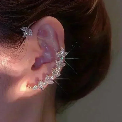 New Summer Luxury Green Crystal Flower Earrings for Women Fashionable Personalized Daily Accessory Party Jewelry Birthday Gifts