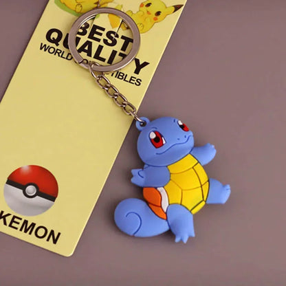 Pokemon Keychain Pikachu Anime Action Figure Toy Kawaii Cartoon Fashion Charmander Psyduck Doll Keyring Car Bag Pendant Kid Gift
