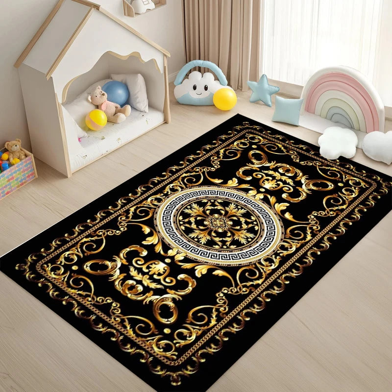 European Style Luxury Large Living Room Carpet Soft Large Area Decoration Home Floor Mats Bedroom Carpet Sofa Custom Floor Mats