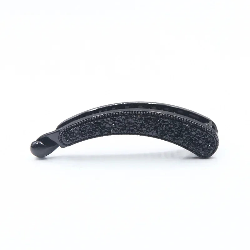 Rhinestone Banana Clip Crystal Barrette Ponytail Fixing Hairpins Hair Banana Clip Women Hair Styling Accessories Hairgrip Gifts
