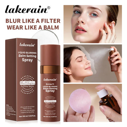 Makeup Fixer Spray Long-Lasting Oil Control Natural Matte Non Drying Weightless Makeup Liquid Blurring Balm Setting Spray