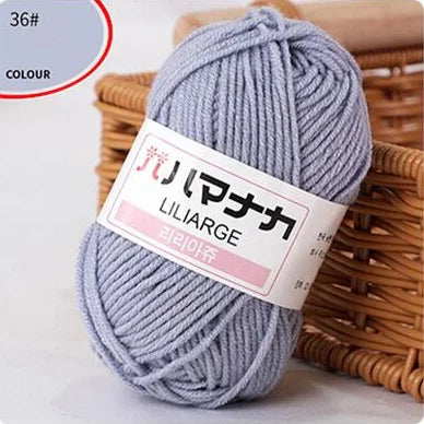 25G Milk Sweet Soft Baby Cotton Knitting Wool Thick Fiber Yarn Velvet Hand Threads for Knitting Wool Crochet Yarn for DIY Sweate