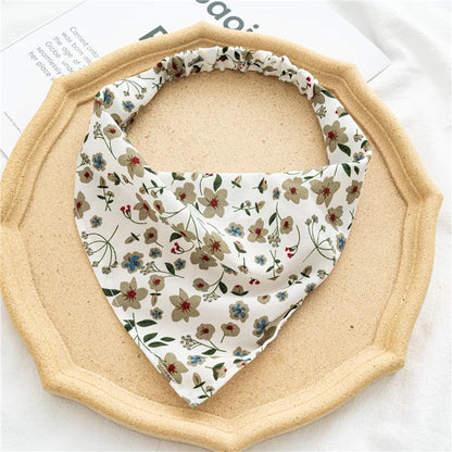 Bohemia Women Hair Band Scarf Floral Print Paisley Bandanas Headwear Vintage Triangle Head Scarf Hair Tie Hair Accessories