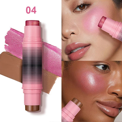 Blush and contour multi-purpose stick. Simplify your daily makeup routine. Each duo of powder blushes will enhance your look