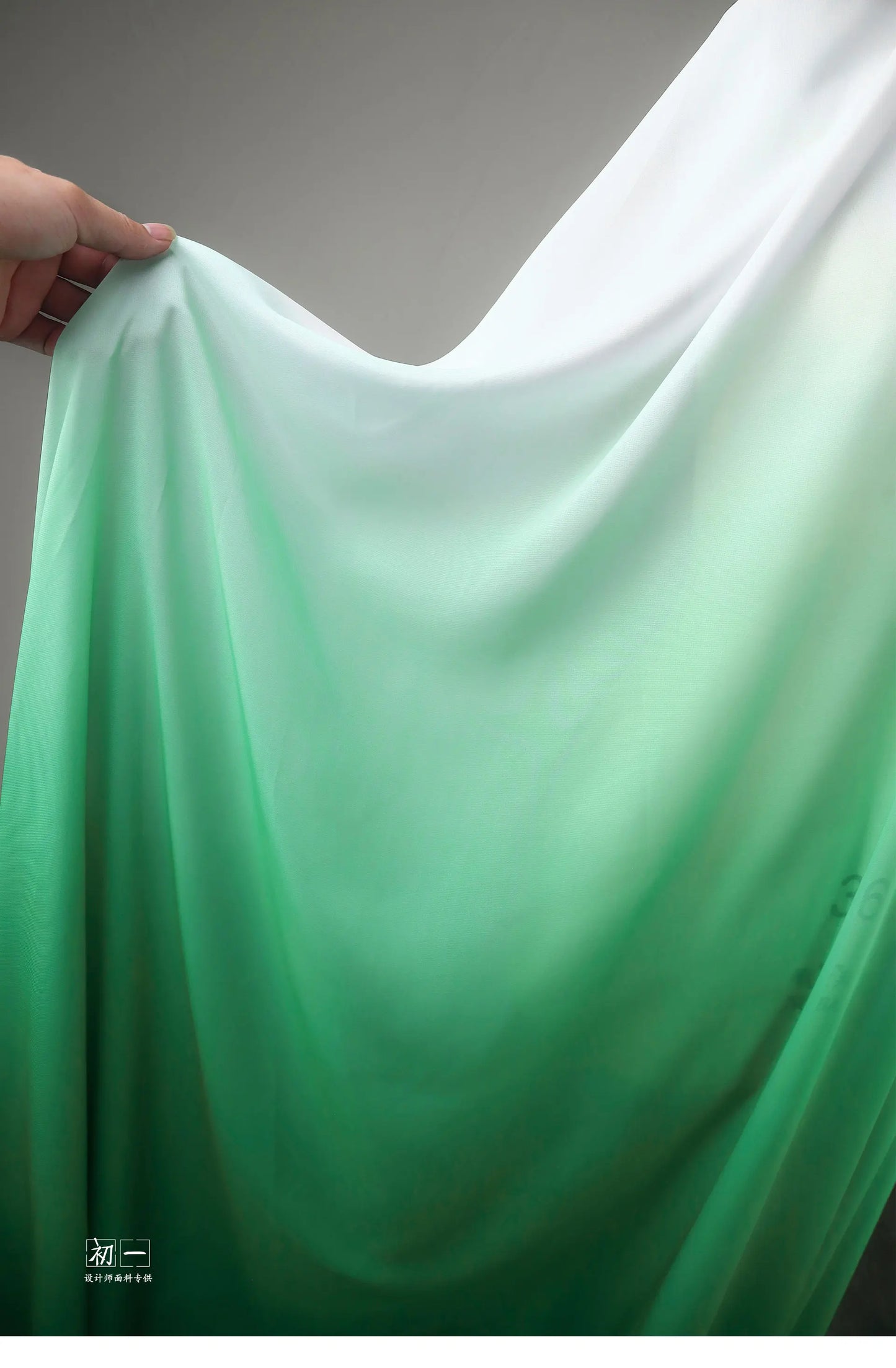 Blue Gradient Chiffon Fabric Semi-transparent By The Meter for Clothing Dress Hanfu Diy Designer Cloth Sewing Soft Fine Black