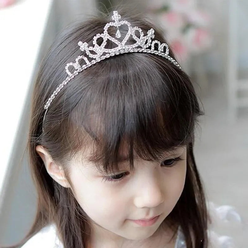 Silver Color Crystal Tiaras and Crowns Rhinestone Prom Diadem Crown Tiara for Women Bride Bridal Wedding Hair AccessoriesJewelry