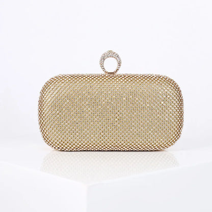 Gold Crossbody Bag Diamond Clutch Evening Purse for Women Designer Luxury Handbags 2023 Trending Brand Shoulder Female Bag