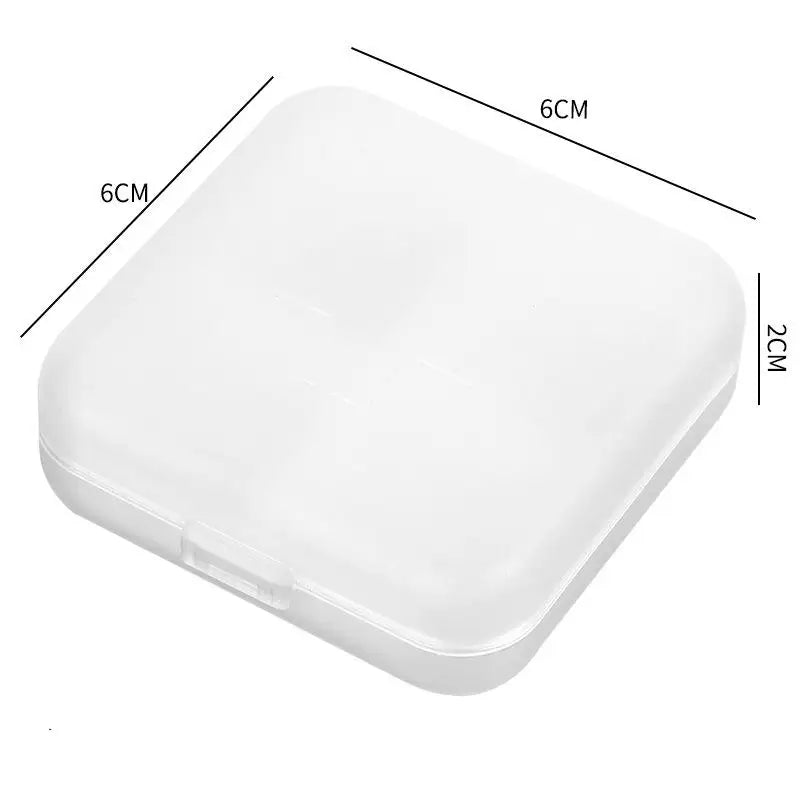 4 Grids Pills Box Plastic Storage Box Weekly Pill Organizer Travel Medicine Container Waterproof Boxes Vitamin Holder