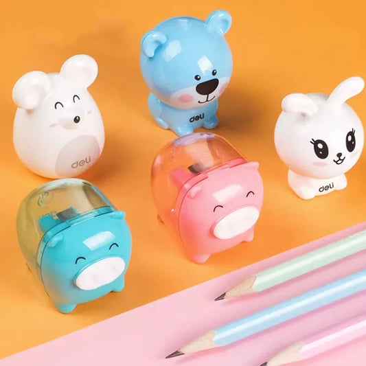 1 Piece Lytwtw's Stationery Kawaii Cow Cartoon Pencil Sharpener Office Supplies Kawaii School Accessories