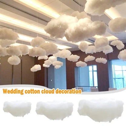 Artificial Cloud White Cotton Cloud Home Decoration Wedding Shop Birthday Party Photography Living Room DIY Hanging Props Decor