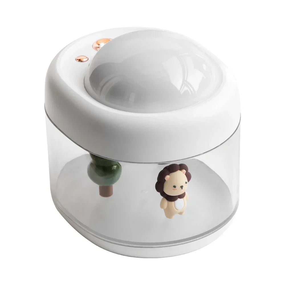 Portbale Projection Lamp Wireless Air Humidifier 2000mAh USB Rechargeable Projector Umidificador Aroma Humidificador for Home