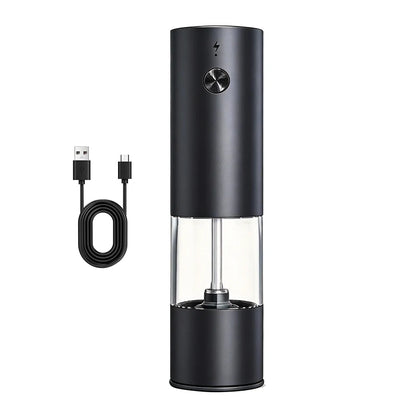 Electric Salt and Pepper Grinder Set USB Rechargeable Electric Adjustable Coarseness Pepper Grinder Mills with Storage Base