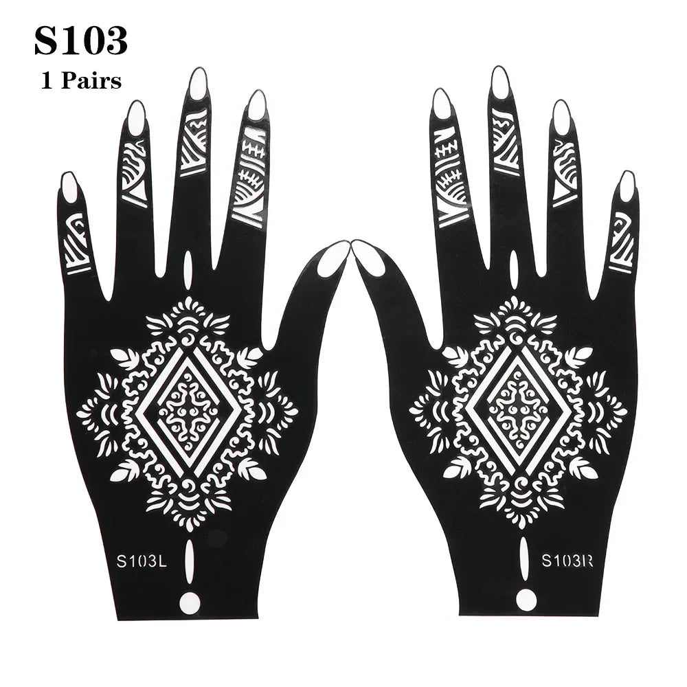 2025 New Professional Henna Stencil Temporary Hand Tattoo Body Art Sticker Template Wedding Tool Flower Tattoo Stencil