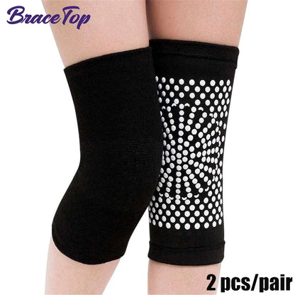 1 Pair Self Heating Support Knee Pads Knee Brace Warm for Arthritis Joint Pain Relief and Injury Recovery Belt Knee Massager Pad