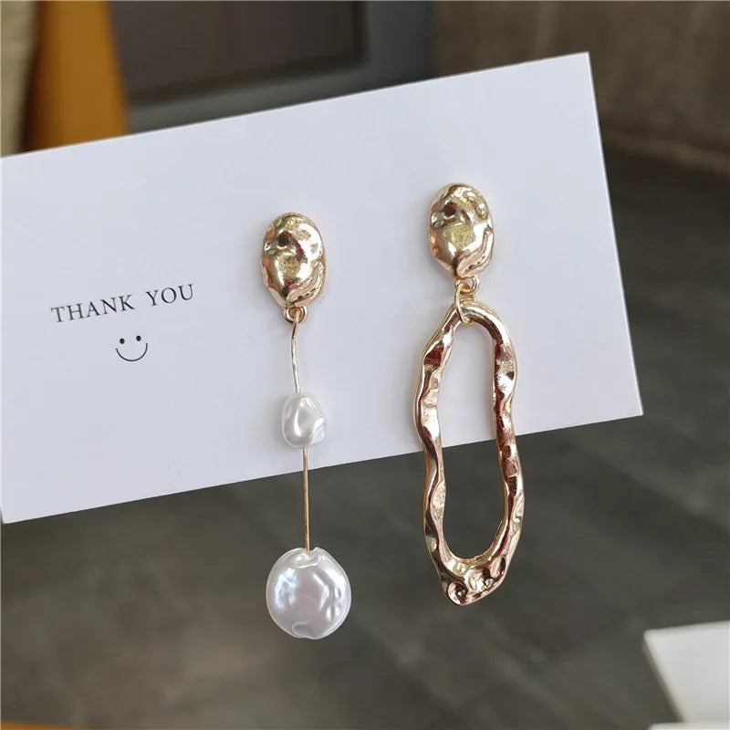 Fashion Vintage Resin Geometric Drop Earrings for Women Charms Elegant Irregular Blue Pendant Earrings Jewelry Party Gifts