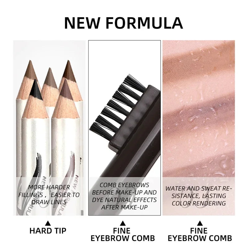 5 Colors Makeup Eyebrow Pencil Eyebrow Marker Waterproof Eyebrow Tattoo For Eyebrows Enhancer Dye Tint Pen Long Lasting