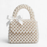 White Pearl Beaded Handbag