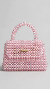 Pink Crystal Beaded Handbag
