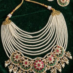 Pearl Red Green Bridal Set