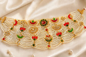 Pearl Meenakari Choker Set