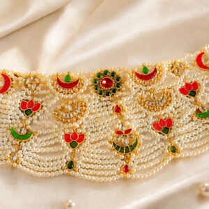 Pearl Meenakari Choker Set — image 1