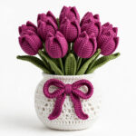 Magenta Tulip Vase Bouquet