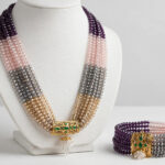 Multi-Strand Crystal Mala & Bracelet Set