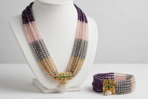 Multi-Strand Crystal Mala & Bracelet Set