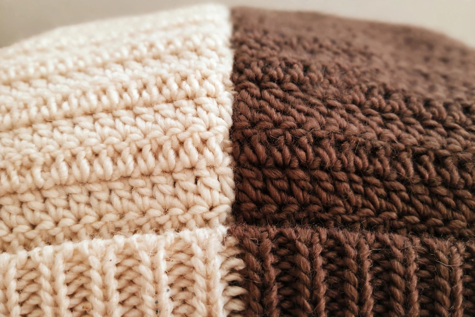 Brown & Cream Two-Tone Chunky Sweater — image 3