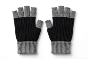 Black & Grey Fingerless Gloves