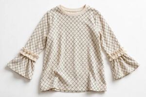 Kids Beige Patterned Knit Top