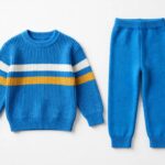 Kids Blue Striped Sweater & Pants Set