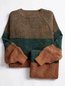 Men's Color-Block Waffle-Knit Sweater