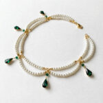 Pearl & Green Teardrop Necklace